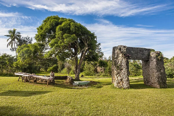 Haamonga a Maui (Burden of Maui), stone trilithon build in the 13th century, Tongatapu