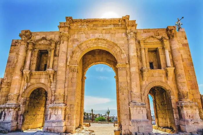Framed Print : Hadrian's Arch, Jerash, Jordan. Jerash 300 BC to 600 AD Framed Print : Hadrian's Arch, Jerash, Jordan. Jerash 300 BC to 600 AD