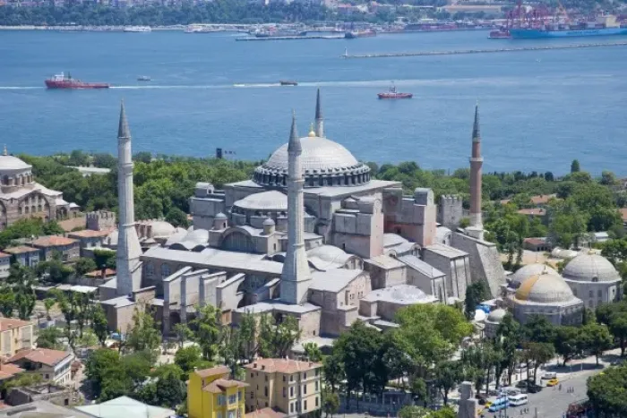 Framed Print : Hagia Sophia church (mosque, museum), aerial, Istanbul - 2010 European Capital of Framed Print : Hagia Sophia church (mosque, museum), aerial, Istanbul - 2010 European Capital of