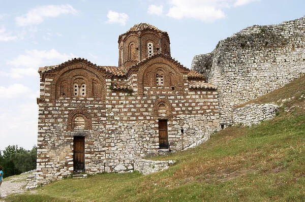 The Hagia Triada Church. Berat upper citadel old walled city. Albania, Balkan, Europe