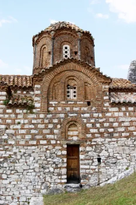 Framed Print : The Hagia Triada Church. Berat upper citadel old walled city. Albania, Balkan, Europe Framed Print : The Hagia Triada Church. Berat upper citadel old walled city. Albania, Balkan, Europe