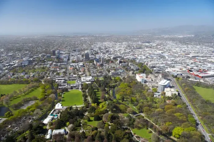 Framed Print : Hagley Park and Central Business District, Christchurch, South Island, New Zealand - aerial Framed Print : Hagley Park and Central Business District, Christchurch, South Island, New Zealand - aerial