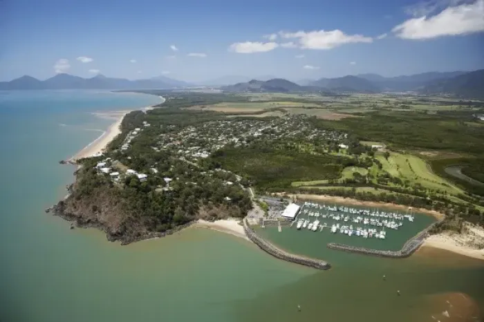 Framed Print : Half Moon Bay Marina, Yorkeys Knob, Cairns, North Queensland, Australia - aerial Framed Print : Half Moon Bay Marina, Yorkeys Knob, Cairns, North Queensland, Australia - aerial