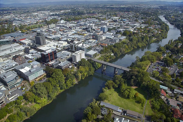 Hamilton, Waikato River, and Claudelands Bridge, Waikato, North Island, New Zealand