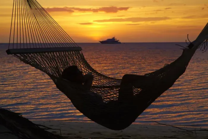 Framed Print : Hammock and sunset, Plantation Island Resort, Malolo Lailai Island, Mamanuca Islands Framed Print : Hammock and sunset, Plantation Island Resort, Malolo Lailai Island, Mamanuca Islands