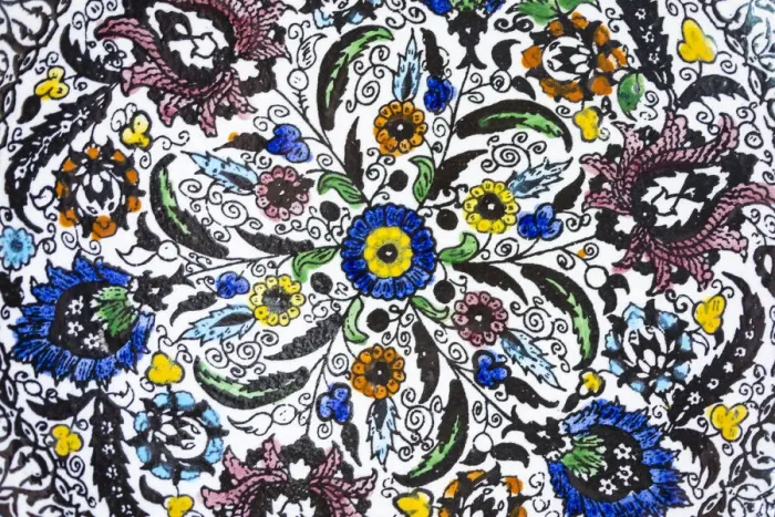Framed Print : Hand-painted tile art Framed Print : Hand-painted tile art