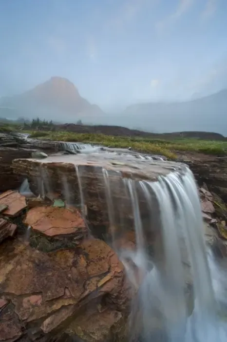 Framed Print : The Hanging Gardens at Logan Pass in Glacier National Park in Montana