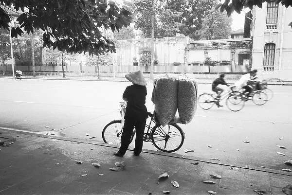 Hanoi Vietnam, Bicyle Delivery Woman (NR)