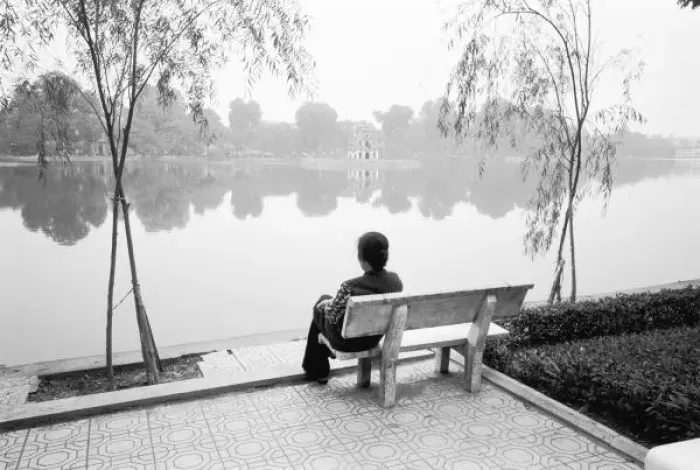 Framed Print : Hanoi Vietnam-View of Hoan Kiem Lake (NR)