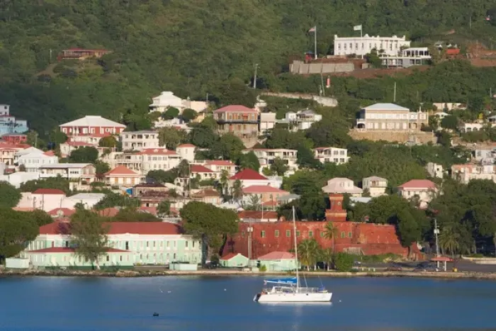 Framed Print : The harbor at Charlotte Amalie on St. Thomas in the U. S. Virgin Islands Framed Print : The harbor at Charlotte Amalie on St. Thomas in the U. S. Virgin Islands