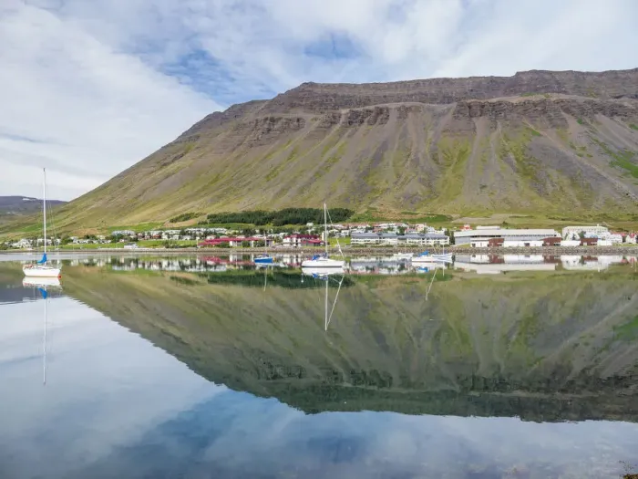Framed Print : The harbor. Isafjordur, the capital of the Westfjords, Iceland Framed Print : The harbor. Isafjordur, the capital of the Westfjords, Iceland