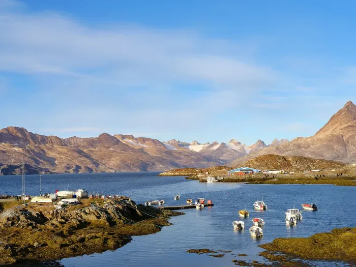 Framed Print : Harbor of settlement Kuummiit (formerly spelled Kummiut). Ammassalik area in East Greenland, Danish Territory Framed Print : Harbor of settlement Kuummiit (formerly spelled Kummiut). Ammassalik area in East Greenland, Danish Territory