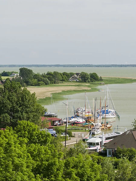 Harbour of Wustrow at the Saaler Bodden. Wustrow on Fischland Peninsula. Europe