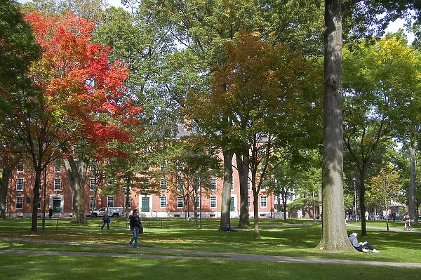 Harvard Yard at Harvard University in Cambridge, Greater Boston, Massachusetts, USA