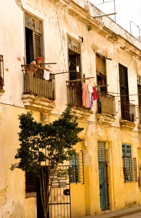 Framed Print : Havana capitol city of Cuba old buildings with laundry hanging oin porch in Old Havana Framed Print : Havana capitol city of Cuba old buildings with laundry hanging oin porch in Old Havana