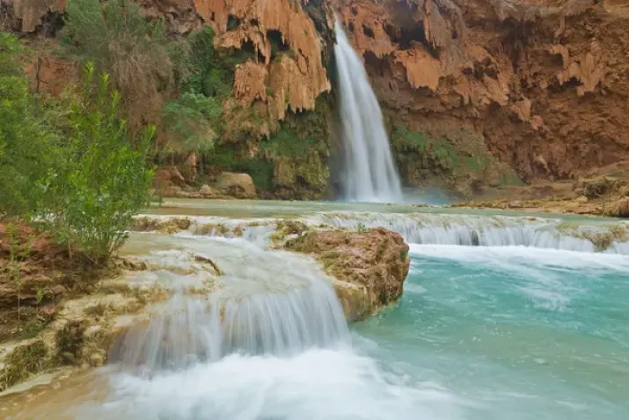 Framed Print : Havasu Falls on the Havasupai Reservation in Arizona, USA