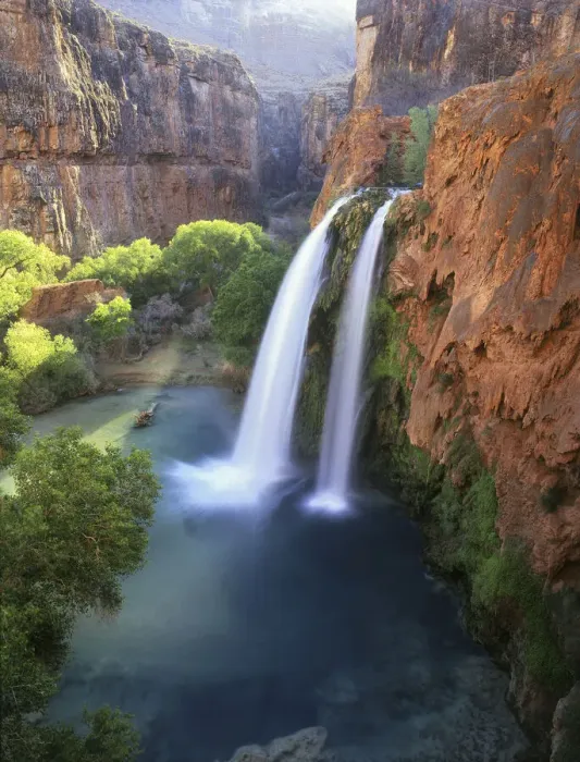 Framed Print : Havasu Falls at the bottom of the Grand Canyon in Arizona Framed Print : Havasu Falls at the bottom of the Grand Canyon in Arizona