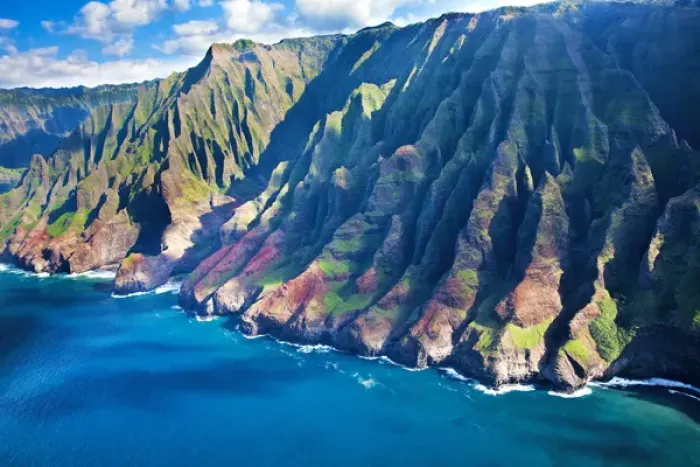 Framed Print : Hawaian Islands; USA; Hawaii; Kauai; Aerial of the Napali Coastline Framed Print : Hawaian Islands; USA; Hawaii; Kauai; Aerial of the Napali Coastline