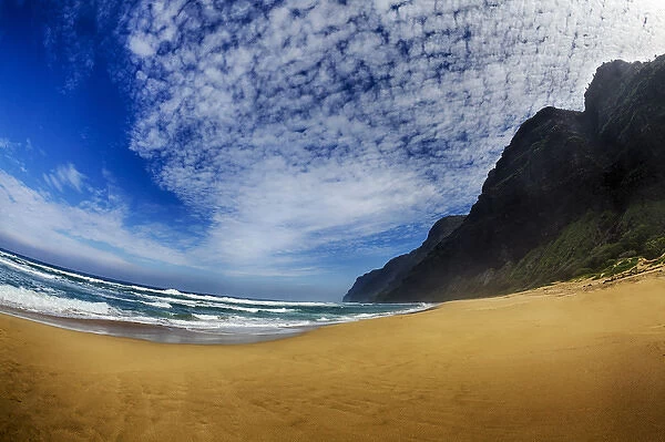 Hawian Islands; USA; Kauai; Pristine sand Beaches of Kauai Hawaii
