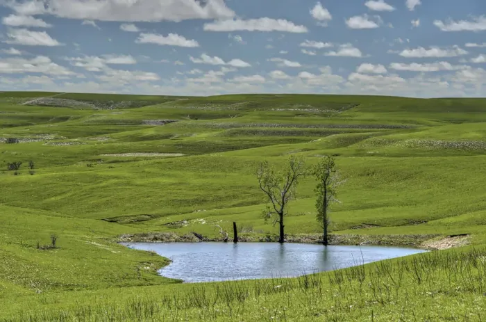 Framed Print : heart shaped pond in the Flint Hills of Kansas Framed Print : heart shaped pond in the Flint Hills of Kansas