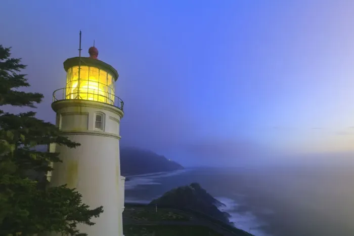 Framed Print : Heceta Head Lighthouse, Devils Elbow State Park, Oregon Coast