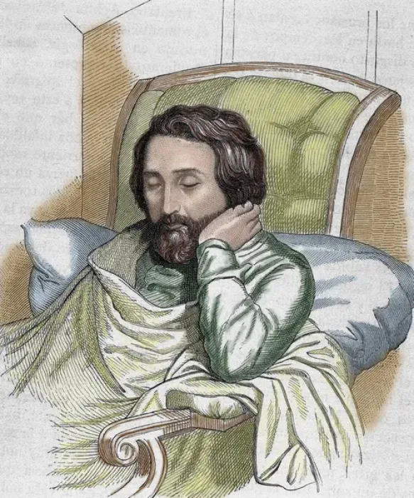 Framed Print : HEINE, Heinrich (Dsseldorf, 1797-Paris, 1856). German writer. Engraving by Weger and Singer, 1885