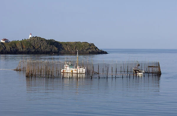 Herring Weir and Swallow Tail Lighthouse, Grand Manan Island, New Brunswick, Canada