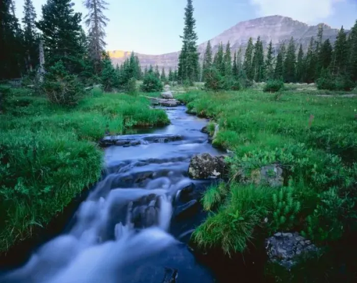 Framed Print : HIGH UINTAS WILDERNESS, UTAH. Stillwater Fork of the Bear River, Agassiz Peak in the distance Framed Print : HIGH UINTAS WILDERNESS, UTAH. Stillwater Fork of the Bear River, Agassiz Peak in the distance