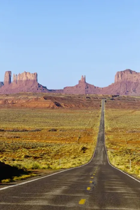 Framed Print : Highway 163 leads to Monument Valley Navajo Tribal Park on the Arizona and Utah state Framed Print : Highway 163 leads to Monument Valley Navajo Tribal Park on the Arizona and Utah state