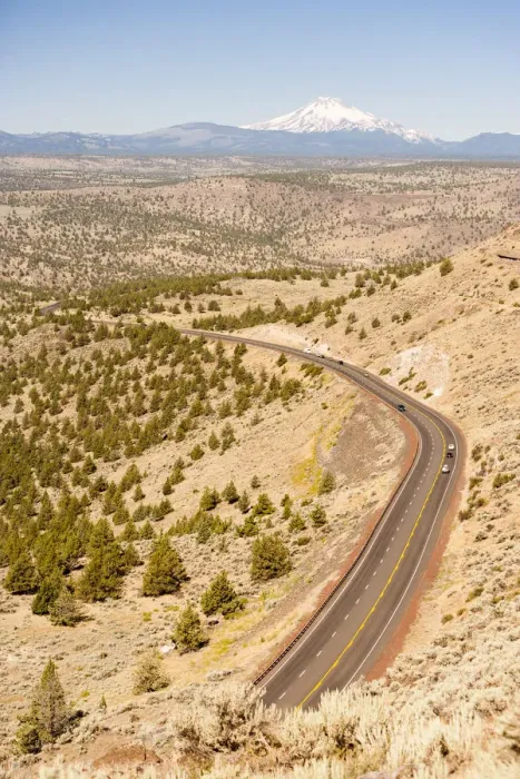 Framed Print : Highway 97 Road scenic near Madras, Eastern Oregon, USA