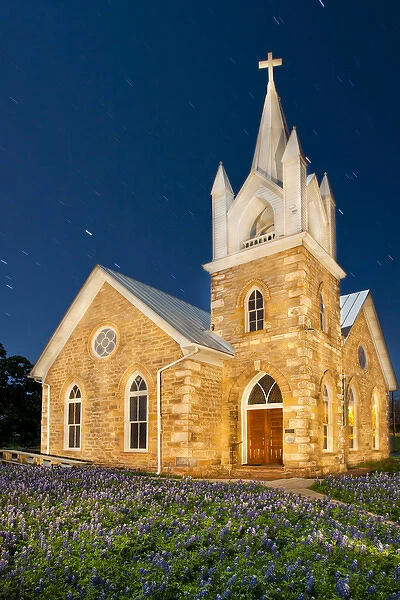 Hilda Methodist Church from 1862 near Mason, Texas