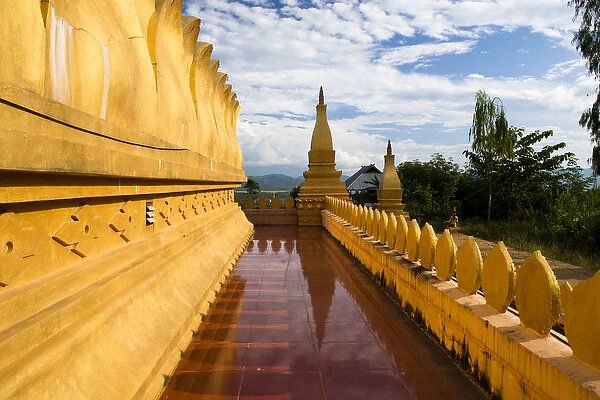 The hilltop stupa temple above Luang Namtha, Laos