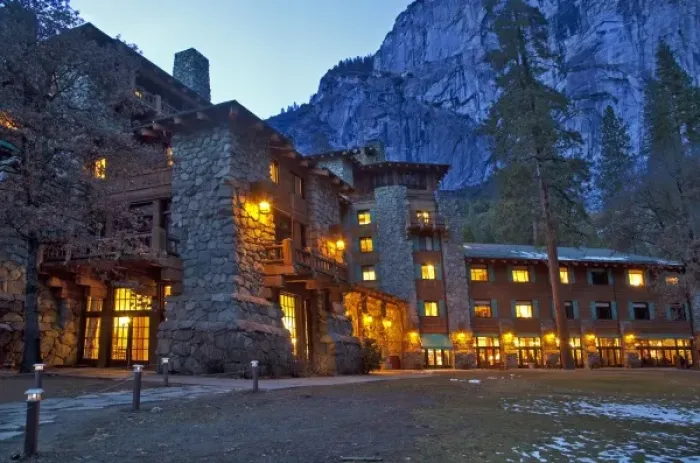 Framed Print : Historic Ahwahnee Lodge in Yosemite National Park, California, USA
