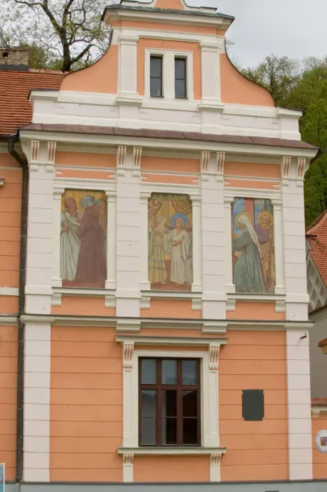 Framed Print : historic district, Czech Republic, Ceske Budejovice