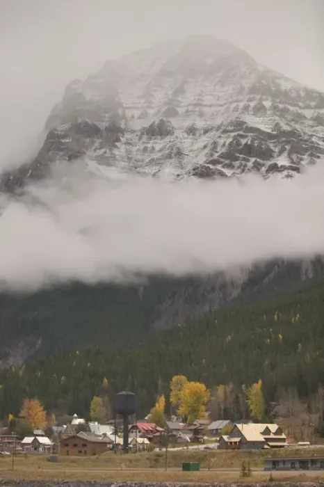 Framed Print : 02. CANADA, British Columbia, Field. Yoho National Park  /  Autumn: Historic Field