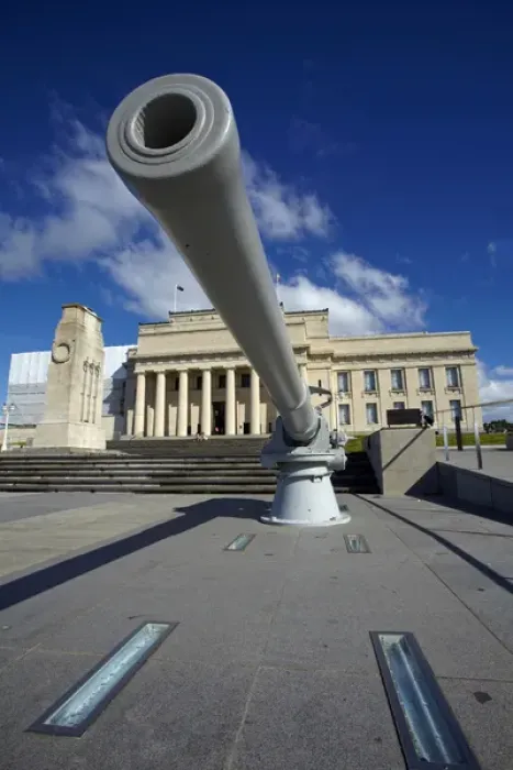 Framed Print : Historic gun and Auckland War Memorial Museum, Auckland Domain, Auckland, North Island Framed Print : Historic gun and Auckland War Memorial Museum, Auckland Domain, Auckland, North Island