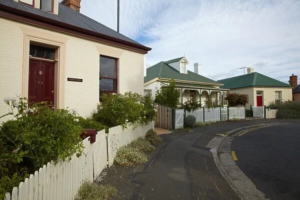 Historic Houses, Arthur Circus, Battery Point, Hobart, Tasmania, Australia