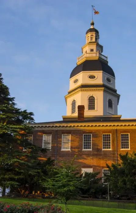 Framed Print : Historic Maryland state house in Annapolis, MD
