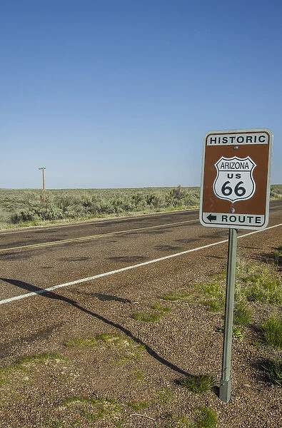 Historic Old Route 66 passed through Petrified Forest National Park, AZ