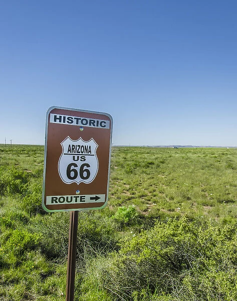 Historic Old Route 66 passed through Petrified Forest National Park, AZ
