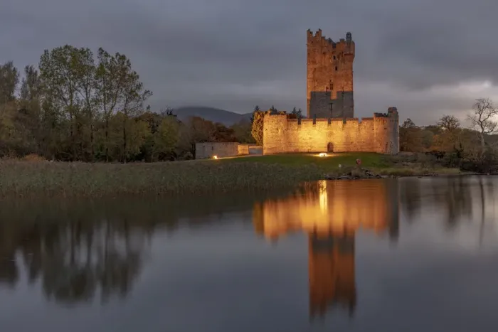 Framed Print : Historic Ross Castle at dusk in Killarney National Park, Ireland