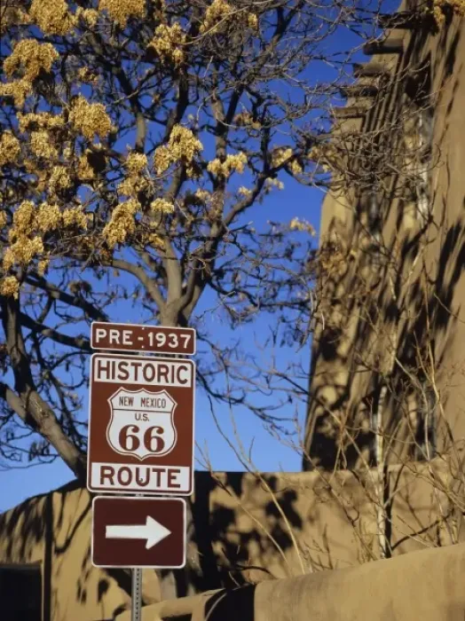 Framed Print : Historic Route 66 goes through the heart of historic and charming Santa Fe, NM Framed Print : Historic Route 66 goes through the heart of historic and charming Santa Fe, NM