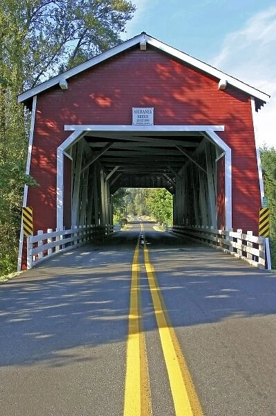 historic Shimanek covered bridge near Albany Oregon