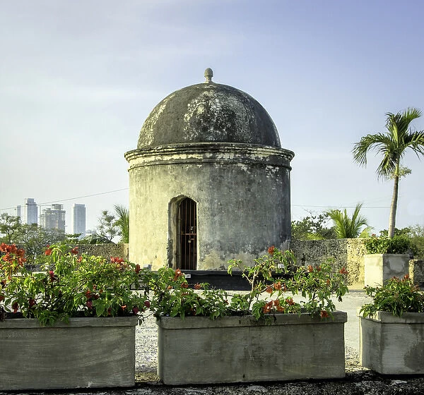 Historic Spanish colonial walls and fortifications surround the Old City of Cartagena
