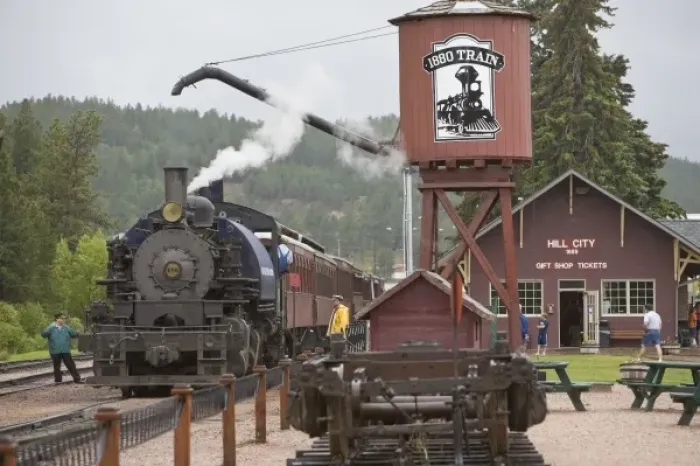 Framed Print : Historic Steam Trains depart Hill City South Dakota in the summer season Framed Print : Historic Steam Trains depart Hill City South Dakota in the summer season