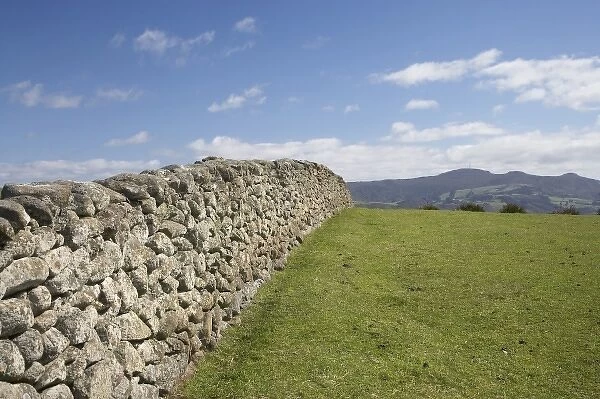 Historic Stone Wall, Otago Peninsula, Dunedin, Otago, South Island, New Zealand