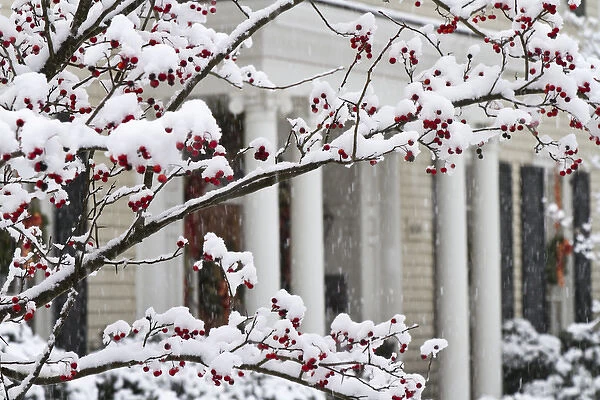 Historic Twickenham district and a rare Christmas snow, Huntsville, Alabama