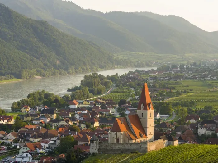 Framed Print : Historic village Weissenkirchen located in wine-growing area, UNESCO World Heritage Site Framed Print : Historic village Weissenkirchen located in wine-growing area, UNESCO World Heritage Site
