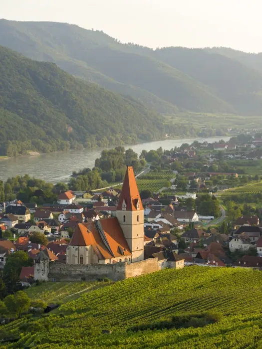 Framed Print : Historic village Weissenkirchen located in wine-growing area, UNESCO World Heritage Site Framed Print : Historic village Weissenkirchen located in wine-growing area, UNESCO World Heritage Site
