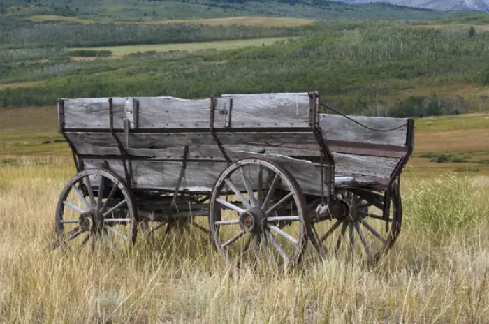 Framed Print : Historic wooden carriage, Alberta, Canada Framed Print : Historic wooden carriage, Alberta, Canada